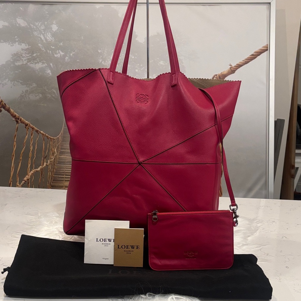 Loewe Lia Origami Leather Puzzle Tote